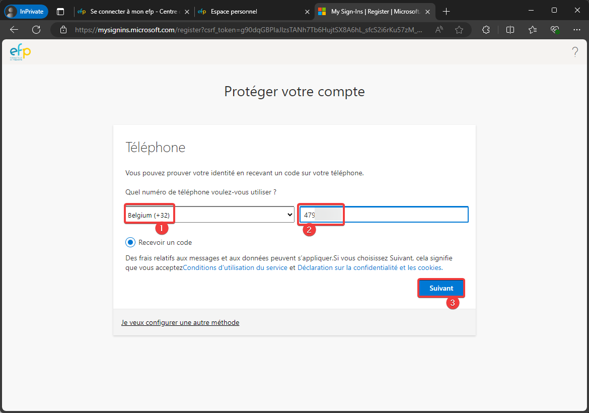 Numéro de téléphone